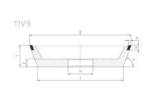 11V9 grinding wheel drawing