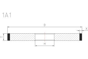 1A1 grinding wheel drawing