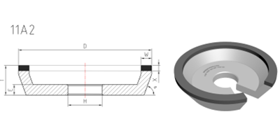 drawing of 11A2 grinding wheel