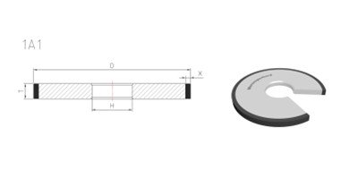 drawing of 1A1 grinding wheel