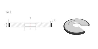 drawing of 1A1 grinding wheel