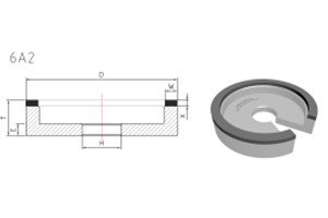 drawing of diamond cup wheel