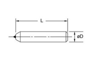 drawing of single point diamond dresser