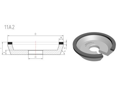 11A2 diamond grinding wheel drawing