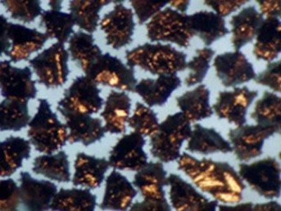 Microstructure of resin diamond grinding wheel