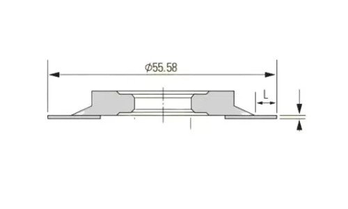 drawing of hub type diamond dicing blades