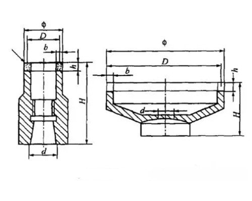 drawing of diamond milling wheel