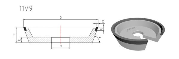 11v9 grinding wheel