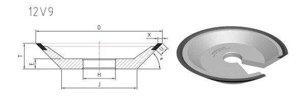 12V9 grinding wheel