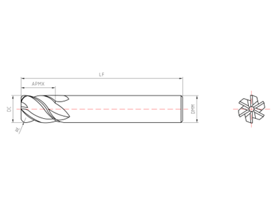 drawings of ceramic milling cutter