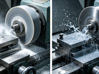dry grinding and grinding with coolant