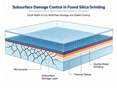 surface damage in Fused Silica grinding